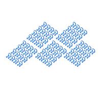 100PCS Cotton Roll Holder Clip, Cotton Roll Clip with Elastic Grip and Interlocking Ring, Compact Blue Plastic Isolator Tool for Clinic Use