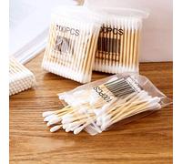 100Pcs Cotton Swabs - Double Precision Tips Cotton Swabs With Bamboo Sticks,Cotton Ear Swabs for Wound Cleaning, Makeup, Clear, For Makeup Touch-ups and Cleaning,Cotton Balls and Swabs