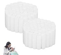 100PCS Cotton Wool Roll, High Absorbent Cotton Balls for Oral Surgery and General Hygiene, 10x38mm Nose Bleed Stopper for Nose Bleeds Fillings Dental Pads Mouth Swabs