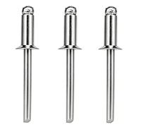 100Pcs Countersunk Stainless Steel Blind Rivets, 4mm Flat Head Open End Pop Rivets for Metal Wood Plastic, Indoor Outdoor Fixings(4x12mm)