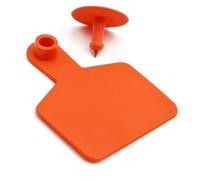 100pcs Cow Ear Tags Blank, Plastic Livestock Animal Ear Tags for Cows Goats Sheep Pig Animal Identification Earring Orange small200pcs