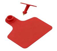 100pcs Cow Ear Tags Blank, Plastic Livestock Animal Ear Tags for Cows Goats Sheep Pig Animal Identification Earring red small100pcs
