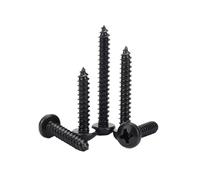 100pcs Cross Round Head Slot Self-Tapping Screw M1 M1.2 M1.4 M1.5 M1.7 M2 M2.3 M2.6 M3 M3.5 M4 Carbon Steel Wood Screw(30mm,M4)