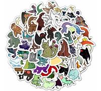 100Pcs Cryptid Stickers - Mothman, Lochness Monster, Bigfoot, Yeti, UFO Decals for Laptops