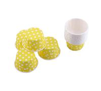 100Pcs Cupcake Cases for Baking Katbite Muffin Liners Disposable for Wedding Birthday Party Home Cooking Supplies(Yellow)