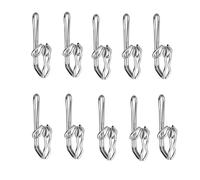 100Pcs Curtain Hooks,Metal Rings Curtains Pleat Hook,Drapery Rail Wire Clips Stainless Long Hoops Drapes Accessories Adjustable Decorative Effect Ccurtain Internal Buckle,for Hanging Net Blind Door