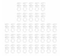 100PCS Curtain Track Gliders Caravan Curtain Rail Gliders Effortless Gliding Ceiling Rail Slider Hooks Plastic White Track Hook Rollers Window Door Shower (Head 9mm)