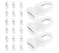 100pcs Curtain Track Roller Hooks White Plastic Metal Gliders