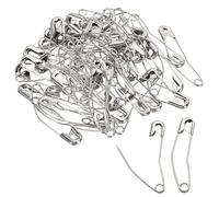 100Pcs Curved Safety Pins Quilting Fixing Pin Metal Sewing Pins Safety Accessories for Quilting Sewing, Basting Pins (50mm)