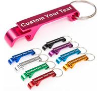 100pcs Custom Bottle Opener Personalised Bottle Opener With Logo Wedding Favors For Guests Custom Keychain Bulk Customisable Promotional Items Key Chains Customised Party Favors Gifts (100)