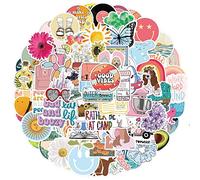 100Pcs Cute Aesthetic Stickers for Adults Children Teens, Preppy Waterproof Vinyl Stickers for Laptop Luggage Suitcase Journal Skateboard Bike Skate Book Guitar Scrapbook Phone Cool for Girls