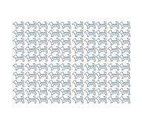 100Pcs Cute Animal Shape Paper Clips, Small Planner Clips with Storage Box, Metal Electroplating Rust Office Supplies for Home School and Office Organization (Blue)