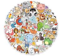 100pcs Cute Animal Stickers,Colorful Animal Waterproof Stickers,Vinyl Cute Aesthetic Stickers,Waterproof Stickers for Water Bottles, Laptop, Computer, Car, Cup