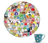 100Pcs Cute Animals Egg Sticker for Squishmallow Die Cut Stickers Decals, Kawaii Stickers Cartoon Laptop Waterproof Vinyl Sticker Decals for DIY Craft Bottle Phone Skateboard Luggage Decor
