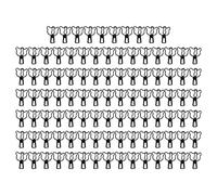 100Pcs Cute Bear Hollow Metal Clips, Small Paper Clips with Strong Clamping Force, Office Document Clips for Certificates Tickets and Crafts (Black)