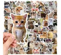 100Pcs Cute Cat Stickers, Funny Meme Cats Sticker, Waterproof Vinyl