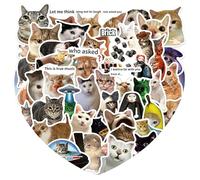 100Pcs Cute Cat Stickers, Funny Meme, Waterproof Stickers, Pet Cat Meme Decals for Laptop Water Bottle Phone Case Skateboard Journal, Kawaii Cat Stickers Gift for Kids Teens