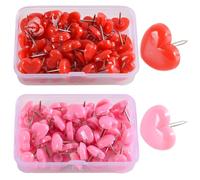 100pcs Cute Heart Push Pins Decorative Drawing Pins,Heart Thumb Tacks,Drawing Pins Bulletin Board Decorative Push Pins,0.47inch Decorative Thumb Tacks Heart Shaped thumb PushPins for Photos Wall