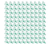 100pcs Cute Rabbit Shape Metal Hollow Mini Clips Strong Clamping Force Paper Clamps Office Document Organization (Green)
