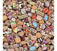 100pcs Cute Slime Charms Mixed Set Resin Flatback for DIY Craft Making and Ornament Scrapbooking Beads Assorted Candy Fruit Cake Resin Christmas Gifts Trellis Resin Ornament Kit Making Supplies