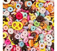 100pcs Cute Slime Charms Mixed Set Resin Flatback for DIY Craft Making and Ornament Scrapbooking Beads Assorted Candy Fruit Cake Resin Christmas Gifts Trellis Resin Ornament Kit Making Supplies