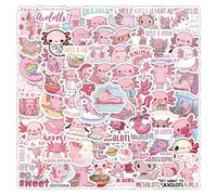 100PCS Cute Small Size Axolotl Stickers, Cute Reptiles Sticker Set for Books Cell Phones Skateboards Guitars, Vinyl Waterproof Kawaii Cartoon Animal Decals