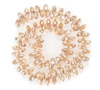 100pcs Czech 12mm Faceted Teardrop Briolette Crystal Glass Loose Beads Pendant Drop Spacer Golden Shadow for DIY Jewelry Making CCT2-28