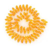 100pcs Czech 12mm Faceted Teardrop Briolette Crystal Glass Loose Beads Pendant Drop Spacer Orange Sun for DIY Jewelry Making CCT2-12