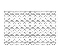 100pcs D Rings for Dog Collar, Metal D Rings Accessory, 32mm Inner Diameter Semi Circular D Shaped Rings, Strong Iron D Rings with Multi Layer Polished Finish for Suitcases, Luggag (Silver 3x32x17mm)