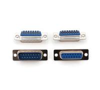 100Pcs D-SUB DB15 Male Female Two Row 15Pin Wire Solder Plug Connector CZAOINCU(100Pcs Male)