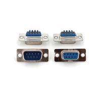 100Pcs D-SUB DB9 Male Female RS232 Serial Port 2 Row 9Pin Solder Type Plug Connector BIANMTSW(50 for Male Female)