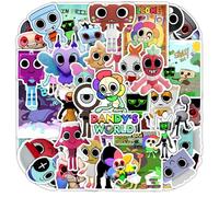 100PCS Dandy's World Sticker for Water Bottle Cute Cartoon Game Vinyl Decal Waterproof Removable Decals for Teen Kids Girls Traverl Case Laptop Bike Guitar Luggage Phone Computer Skateboard Notebook