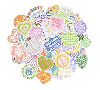 100pcs Danish Pastel Cute Aesthetic Colorful Preppy Graffiti Laptop Stickers, Waterproof Vinyl Stickers for Girl Adults Teens Scrapbooking Journal DIY Craft Phone Luggage