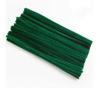 100pcs Dark Green Pipe Cleaners, 30cm x 6mm long Craft Pipe Cleaner, Pipe Cleaners Chenille Stems, Pipe Cleaner Chenille Wire Bending Plush, Cleaner Strips for DIY, Arts, Crafts Project, Decoration
