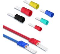 100PCS DBV Pre-Insulated Terminals Pure Copper Air Open Parallel Connectors Cold Press Plug-in Wire Ears for Electrical Wiring Connector Strip(DBV5.5-14 100pcs)