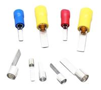 100PCS DBV Terminal Set, Brass Pre-Insulated Pin Connectors, DBN1.25-10 and DBV2-14 Cold Press Wire Ears for 0.5-6mm² Connector(DBV1.25-18 red)