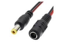 100PCS DC Power Male Female Cable 12V Plug DC Adapter Cable Plug Connector For Camera DC Plug 5.5 * 2.1mm 5.5x2.1 IDGTTLDF(50 Male 50 Female)