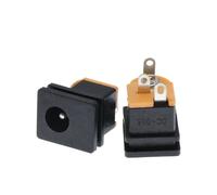 100PCS DC Power Socket DC-015 Jack 5.5X2.5MM Square Panel Mounting 5.5X2.1MM 5.5 * 2.1 mm DC Socket Connector DC015 IDGTTLDF(5.5X2.1MM)