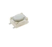 100PCS DC12V 50mA Button Tact Switch 4Pin 3X4X2.5MM White Tactile Tact(Flat Foot)