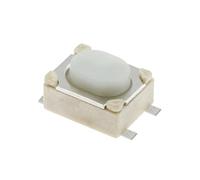 100PCS DC12V 50mA Button Tact Switch SMD 4Pin 3X4X2.5MM White Tactile Tact Push Button Switch Momentary 3 * 4 * 2.5mm IDGTTLDF(Flat Foot)