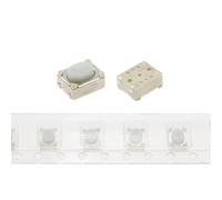 100PCS DC12V 50mA Micro Button Tact Switch SMD 4Pin 3X4X2.5MM White Tactile Tact Push Button Micro Switch Momentary 3 * 4 * 2.5mm(Reel Bind Foot)