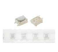 100PCS DC12V 50mA Micro Button Tact Switch SMD 4Pin 3X4X2.5MM White Tactile Tact Push Button Micro Switch Momentary 3 * 4 * 2.5mm(Reel Flat Foot)