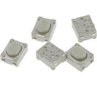 100PCS DC12V 50mA Micro Button Tact Switch SMD 4Pin 3X4X2.5MM White Tactile Tact Push Button Micro Switch (Color : SMD Feet)(Bind Foot)