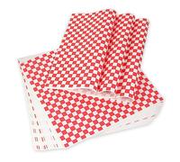 100pcs Deli Paper Sheets 12x12", Premium Food Basket Liners, Grease Resistant Wax Paper Sheets for Food, Classic Checkered Sandwich Wrapping Paper for Party, Festival and Outdoors, JIRNGLA