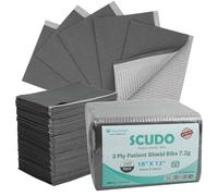 100PCs Dental Grade Scudo 7.2g 3Ply Dental Bibs by VASTMED | Soft & Waterproof Disposable Bib Sheet for Patients 13" x 18" | Dentist Tray Cover and Nail Table Cover Supplies