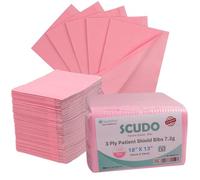 100PCs Dental Grade Scudo 7.2g 3Ply Dental Bibs by VASTMED | Soft & Waterproof Disposable Bib Sheet for Patients 13" x 18" | Dentist Tray Cover and Nail Table Cover Supplies