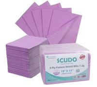 100PCs Dental Grade Scudo 7.2g 3Ply Dental Bibs by VASTMED | Soft & Waterproof Disposable Bib Sheet for Patients 13" x 18" | Dentist Tray Cover and Nail Table Cover Supplies