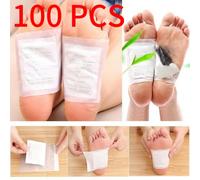100Pcs Detox Foot Patches Pads Body Toxins Feet Cleansing Herbal