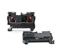 100Pcs DIN Rail Terminal Block PT2.5 2.5mm² Push-in Quick Wiring with Spring Cage Compact Industrial Electrical Connector(PT-2.5-100PCS-BLACK)