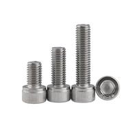 100pcs DIN912 M3 304 Stainless Steel Hexagon Socket Hex Head Cap Screw Bolts M3*4-35mm(30mm)